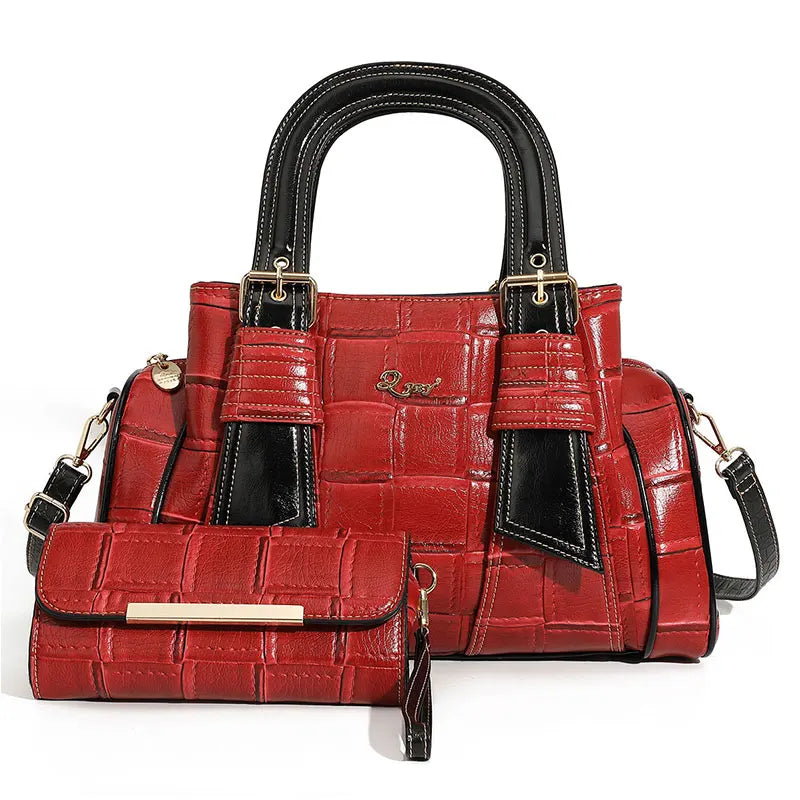 Bag Woman Large Capacity Leather Purse Fashion Designer Top Handle Handbags Women Crossbody Large Bags for Women Set with Wallet
