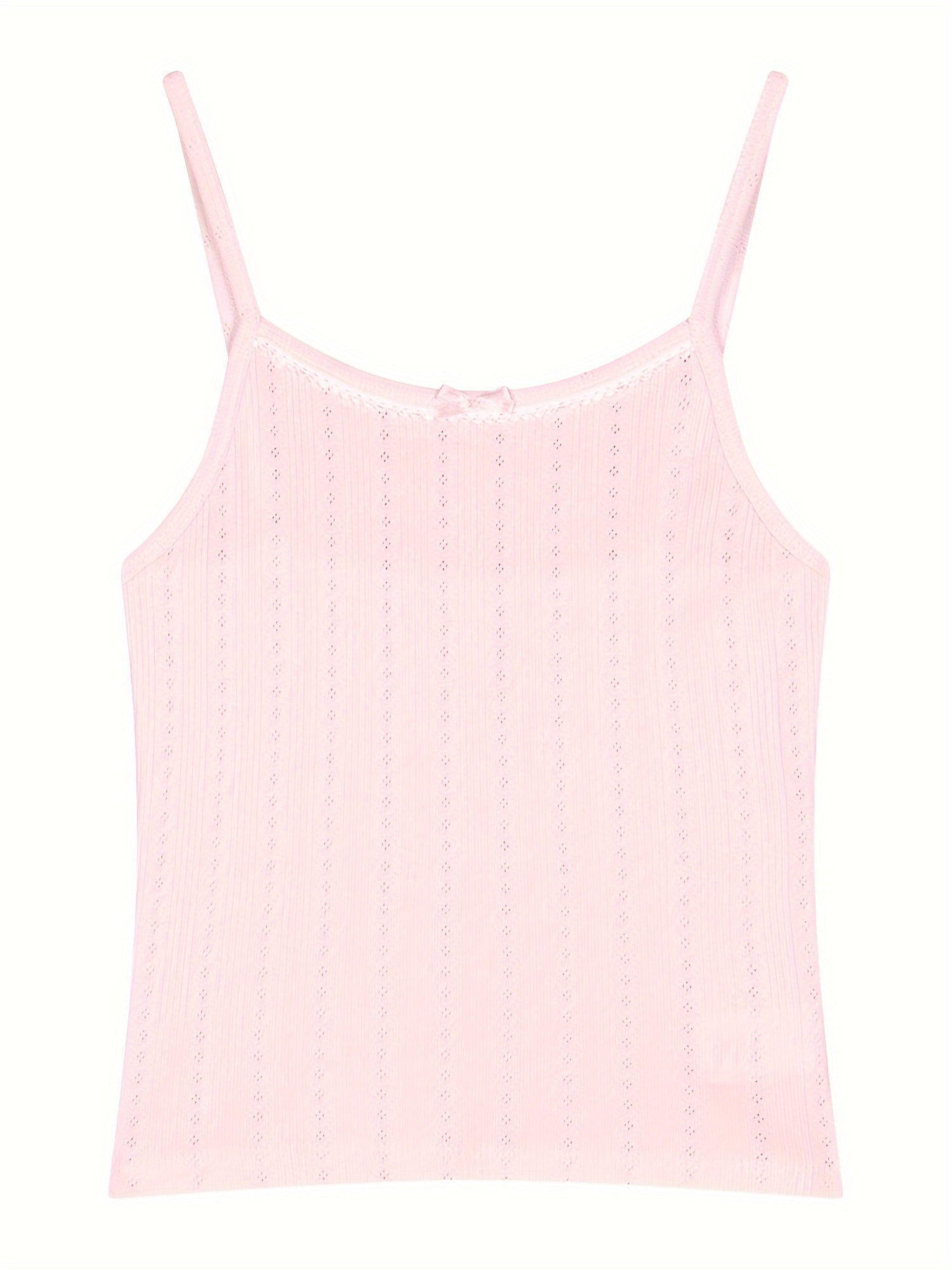 Women Loungewear Set 2pcs Suits Lace Trim Eyelet Camisoles Tank Tops and Shorts Pajamas Outfits
