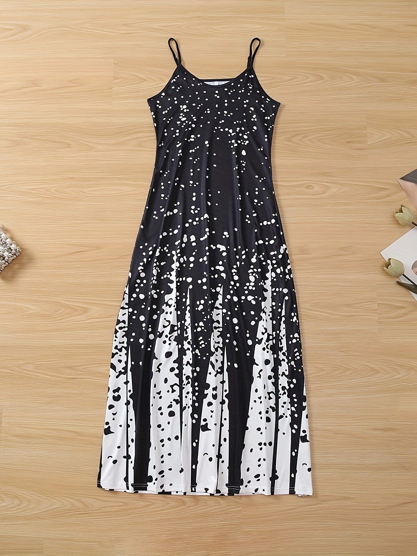 Elegant Summer Midi Dress: V-Neck, Sleeveless, Slim Waist, Color Block & Geometric Pattern for Stylish Women