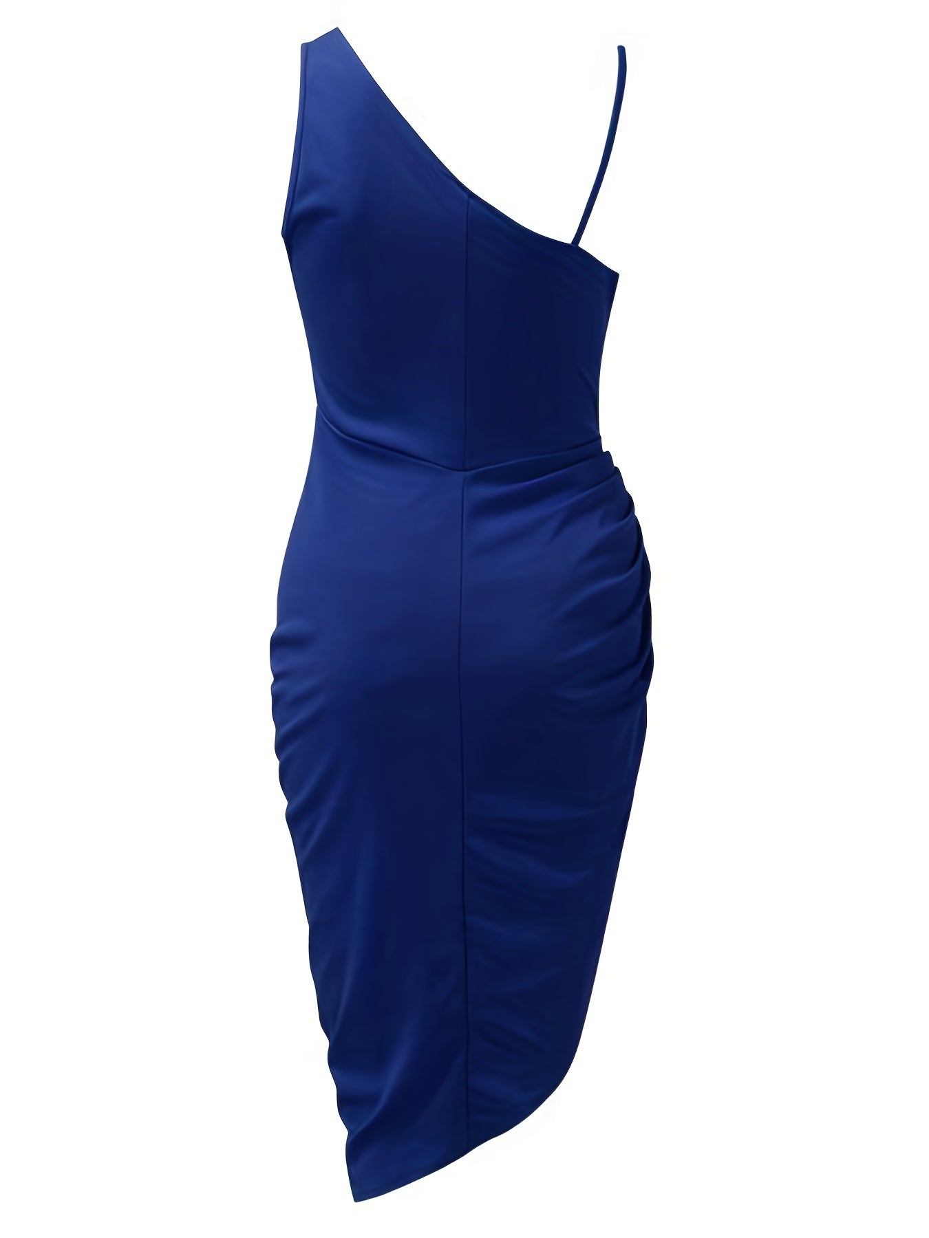 Stunning Sequined Ruched Asymmetrical Bodycon Dress - Elegant Sleeveless Party Dress for Women, Featuring Flattering Fit, Shining Sequins, and Flowy Hem - Perfect for Banquet, Prom, and Formal Events