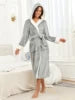 Wholesale Designer Pajamas Winter Sleepwear Fleece Plush Bath Soft Hooded Robes for Women