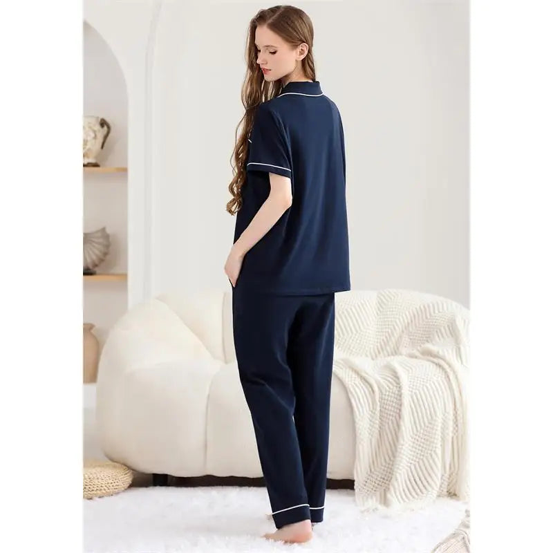 Cotton Loungewear Women Sets Romantic Sleepwear Cotton Pajamas for Women Set