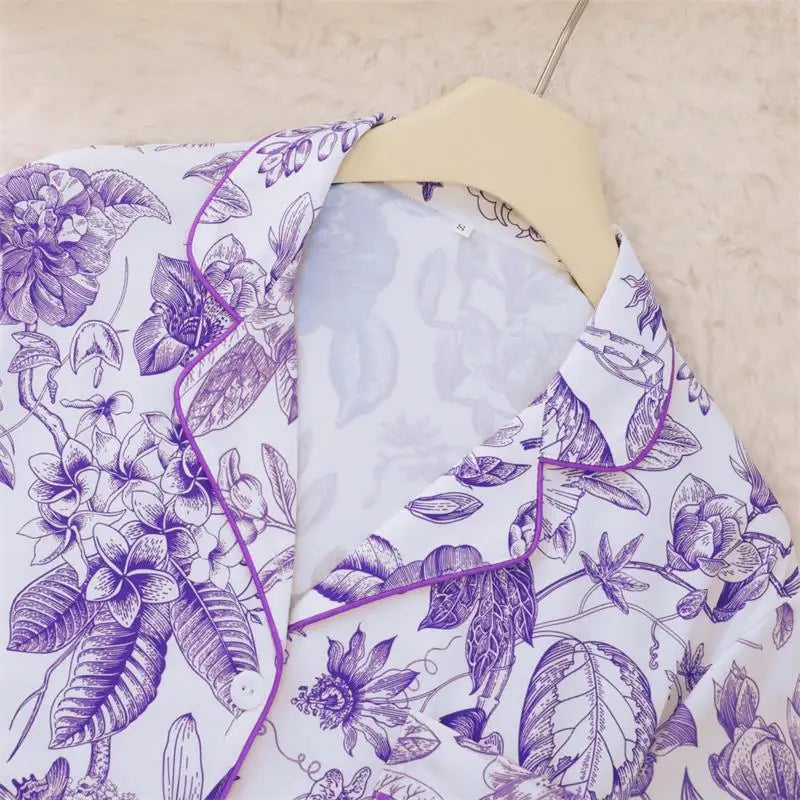Summer Pyjamas Women Sleepwear Cotton Short Sleeve Pajamas for Women Set