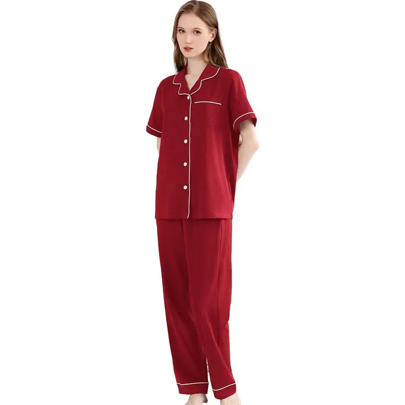 Autumn Loungewear Women Sets Sleepwear Pajamas for Women Set Cotton