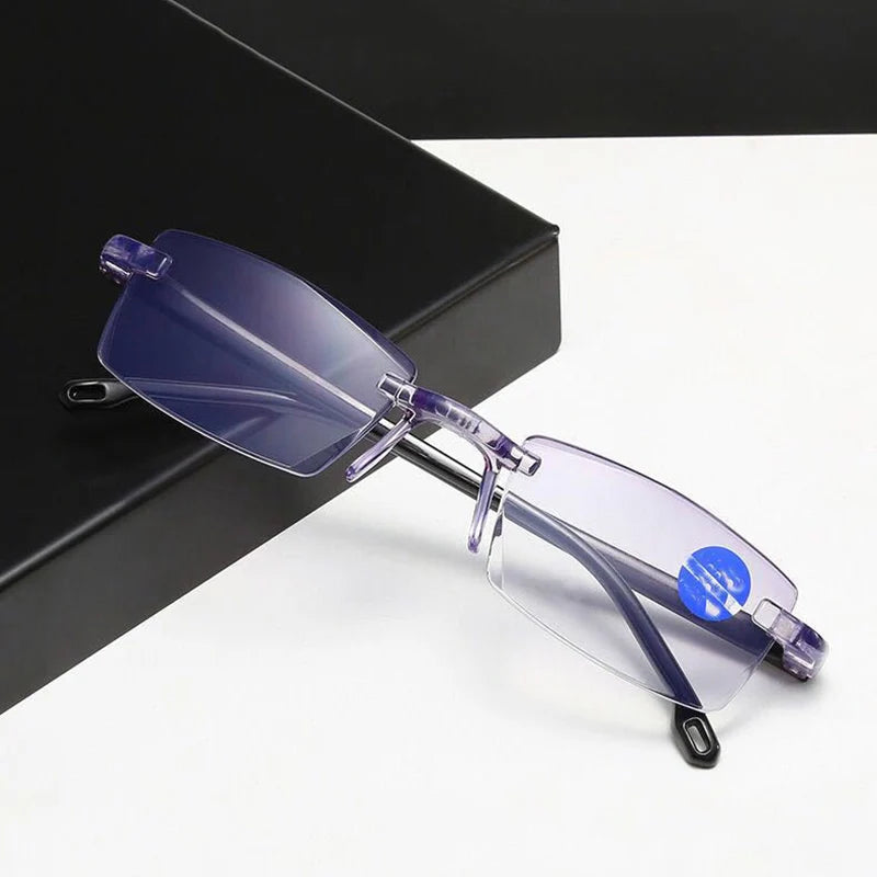 2021 Hot Anti-blue Progressive Far And Near Dual-us Glasses For Men Women Reading Glasses Sapphire High Hardness Glasses Очки