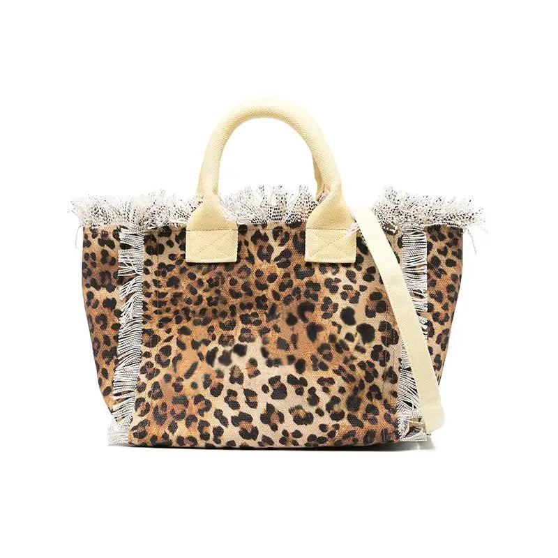 High Quality Rectangular Woman 2025 Designer Luxury Brands Small Canvas Bag Shoulder Strap Handbags With Animal Print