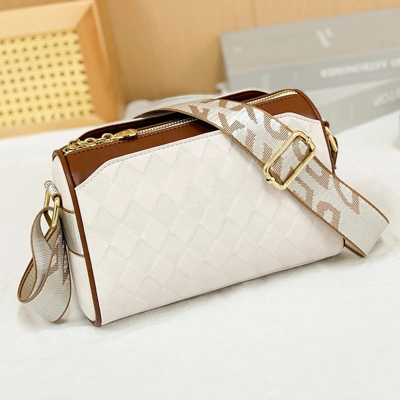 Luxury High Quality Women Messenger Bag Famous Designer Lady Shoulder Bags Fashionable Checkered Trendy Crossbody Bolsas Sac A