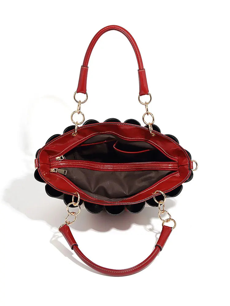 Bag Woman Large Capacity Leather Purse Fashion Designer Top Handle Handbags Women Crossbody Large Bags for Women,Metal Handle