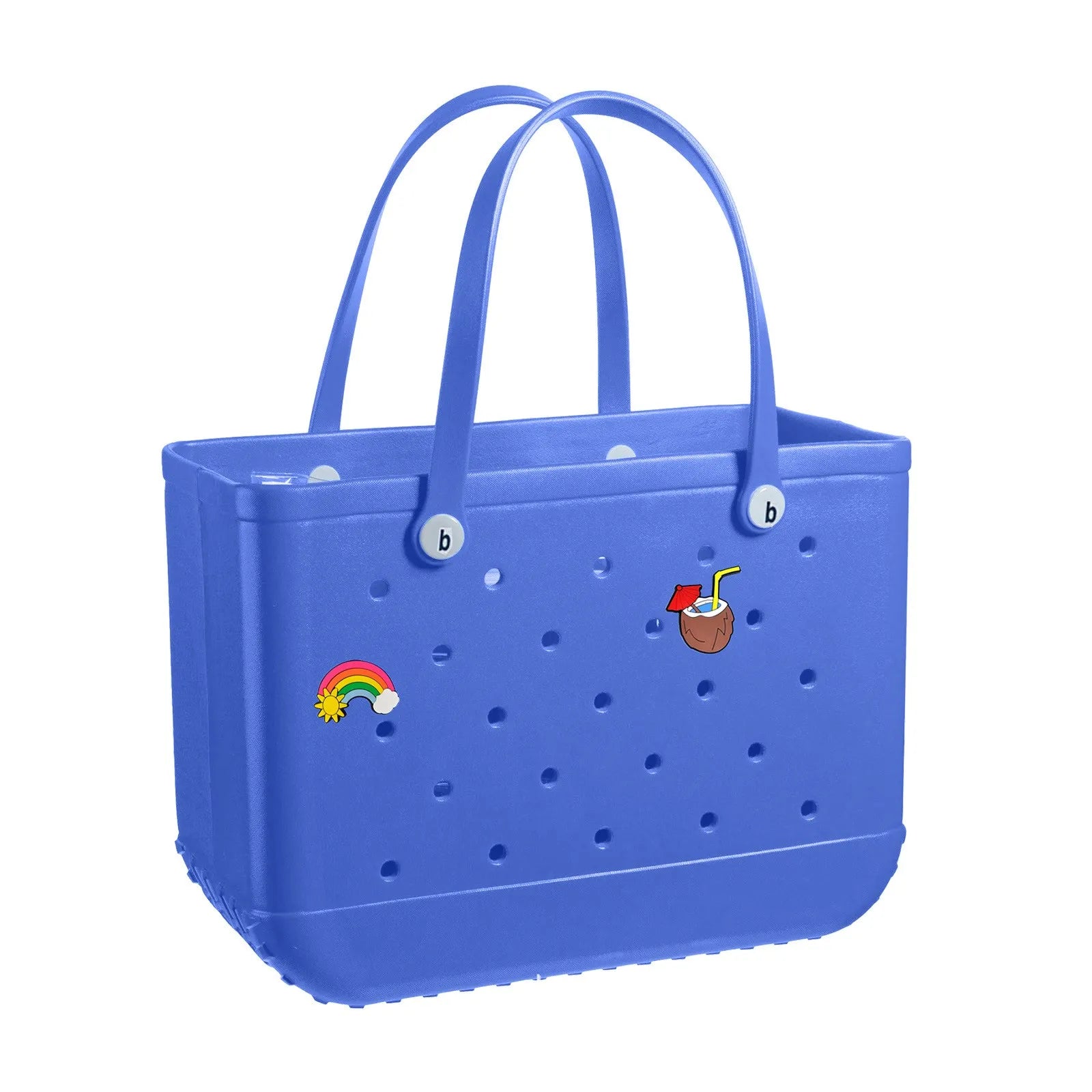 38x13x32cm Beach Bogg Bag Tote Silicone Basket Waterproof Mini Jelly Handbag Picnic Basket Multi-Purpose Croc Handbag Beach Bags