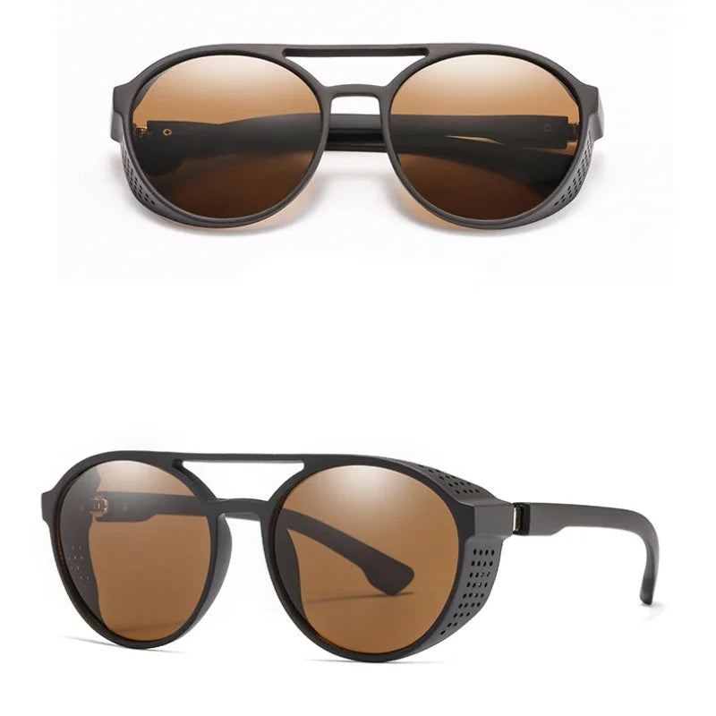 Men Fashion Round punk Sunglasses Women/Men 2022 Vintage Round Sun Glasses High Quality Brand Designer Sunglass de sol UV400