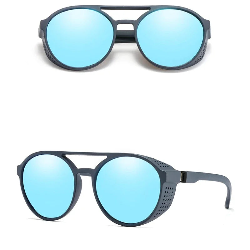 Men Fashion Round punk Sunglasses Women/Men 2022 Vintage Round Sun Glasses High Quality Brand Designer Sunglass de sol UV400