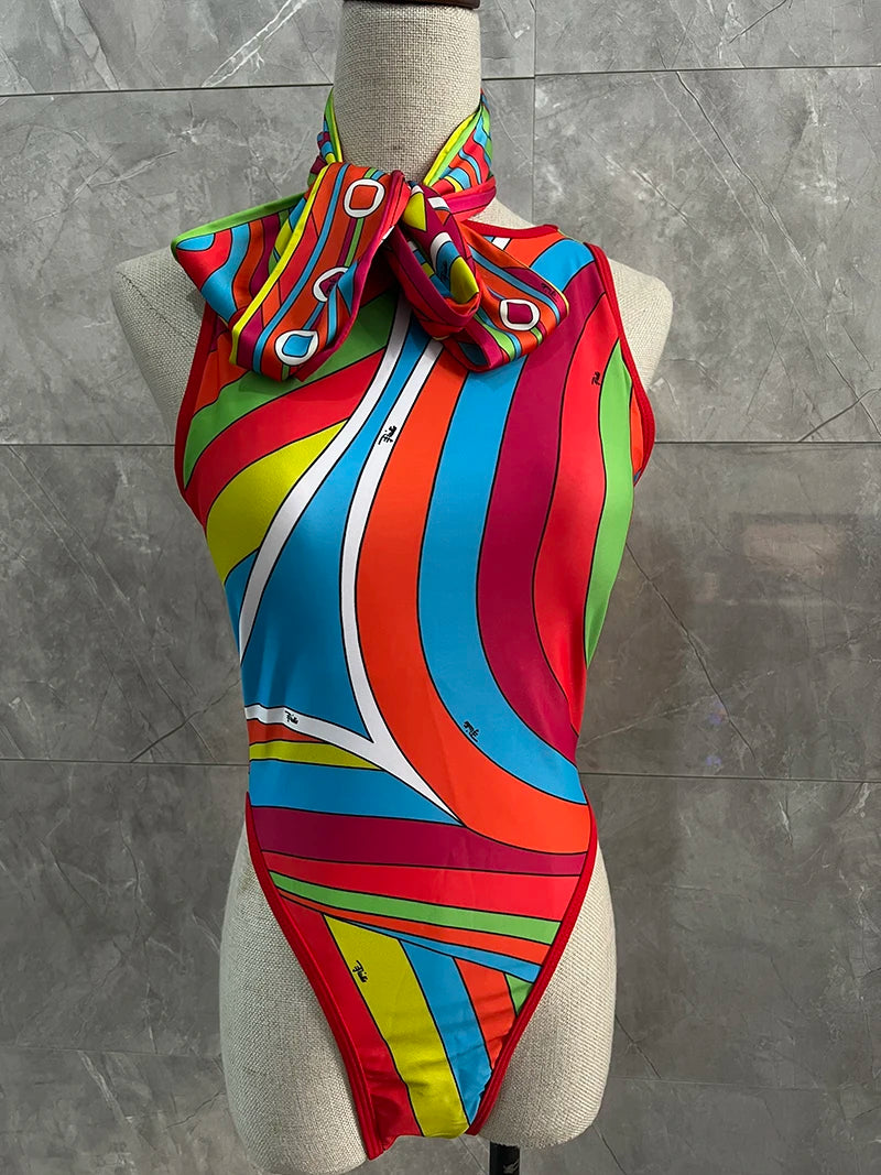 2025 Bikini Headband Swimwear Women's Sexy Swimsuit Designer Brand Lady Beachwear Scarf Bathing Suits