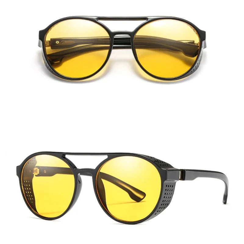 Men Fashion Round punk Sunglasses Women/Men 2022 Vintage Round Sun Glasses High Quality Brand Designer Sunglass de sol UV400