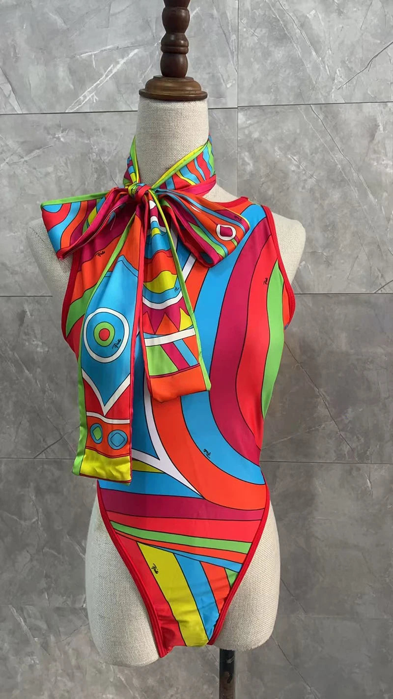 2025 Bikini Headband Swimwear Women's Sexy Swimsuit Designer Brand Lady Beachwear Scarf Bathing Suits