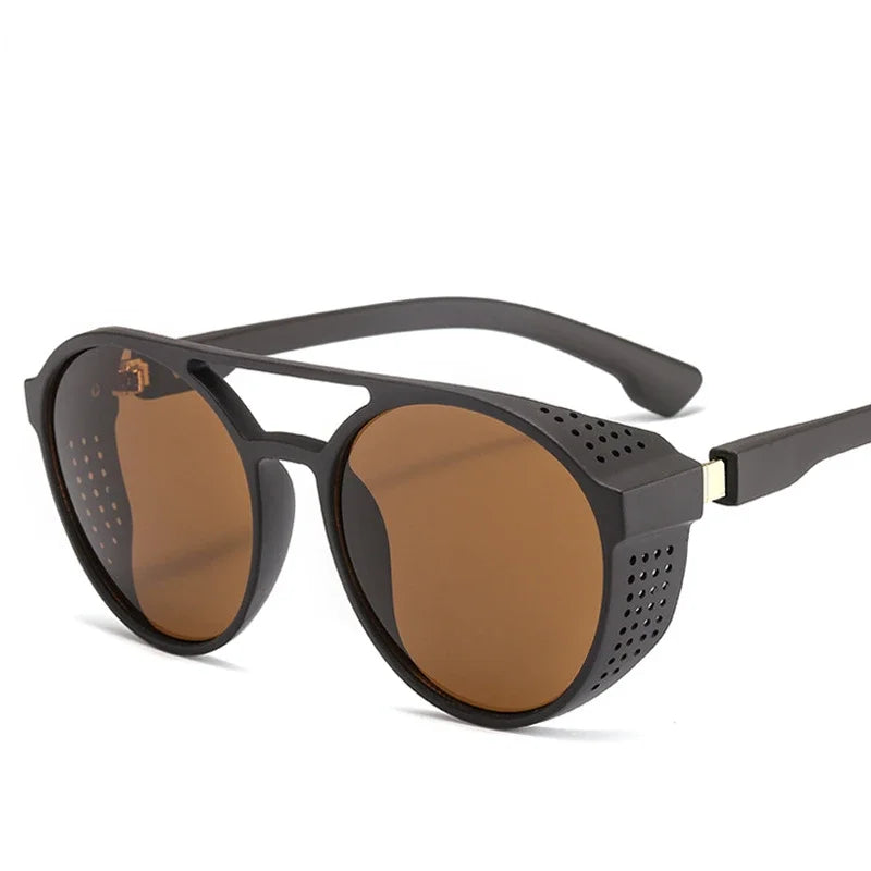Men Fashion Round punk Sunglasses Women/Men 2022 Vintage Round Sun Glasses High Quality Brand Designer Sunglass de sol UV400