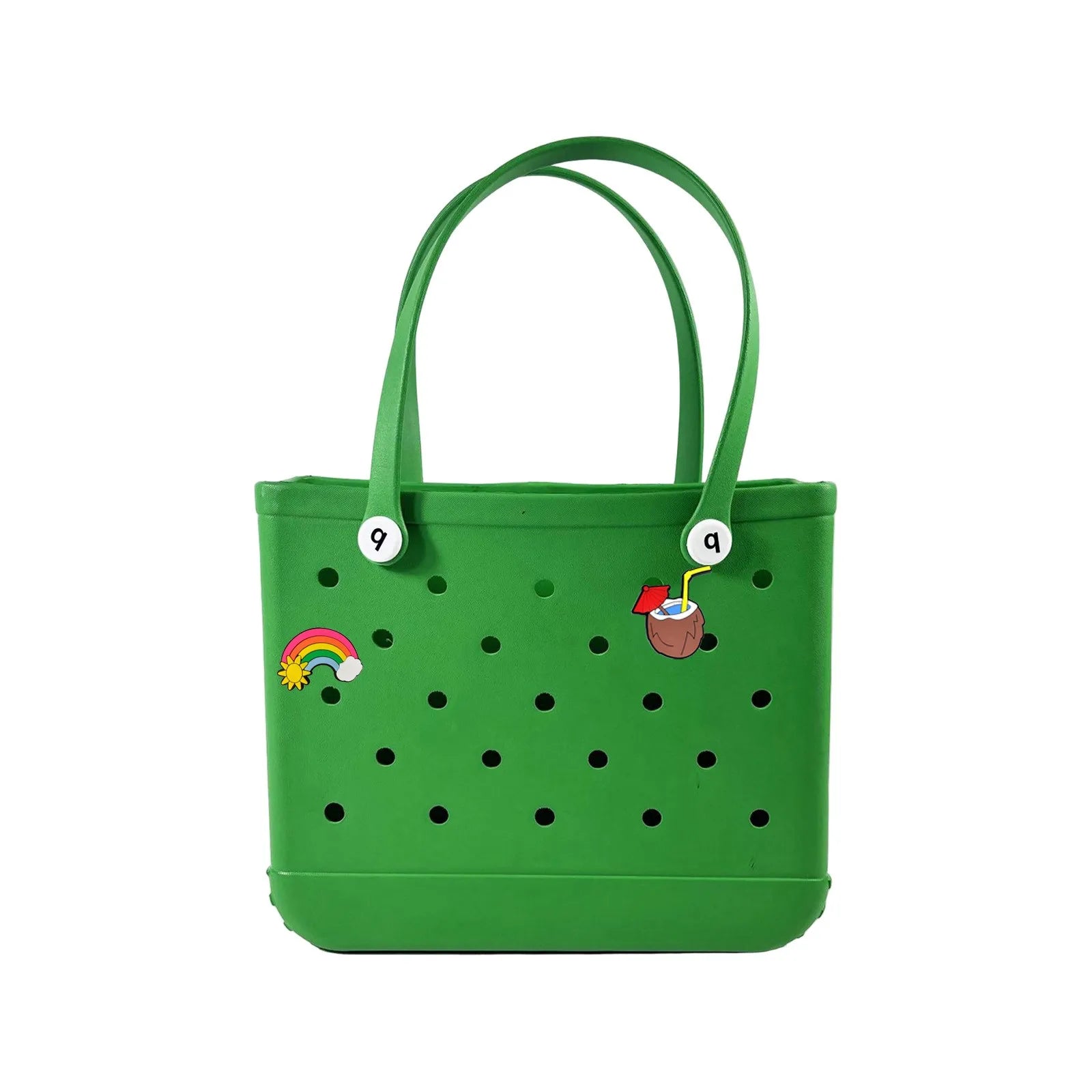 38x13x32cm Beach Bogg Bag Tote Silicone Basket Waterproof Mini Jelly Handbag Picnic Basket Multi-Purpose Croc Handbag Beach Bags