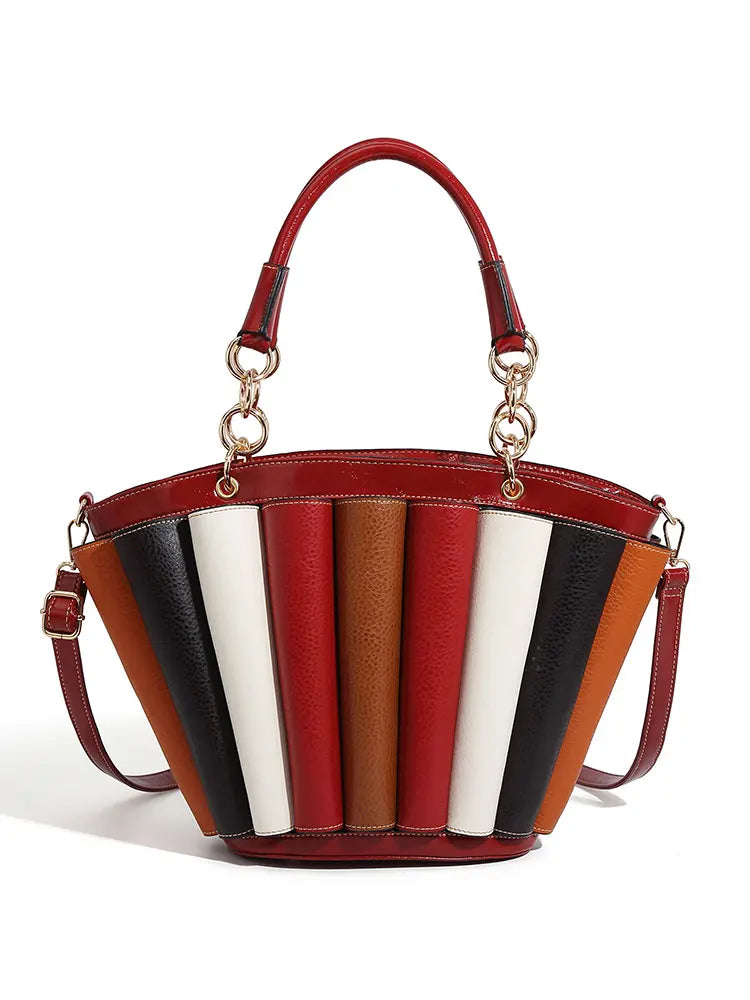 Bag Woman Large Capacity Leather Purse Fashion Designer Top Handle Handbags Women Crossbody Large Bags for Women,Metal Handle