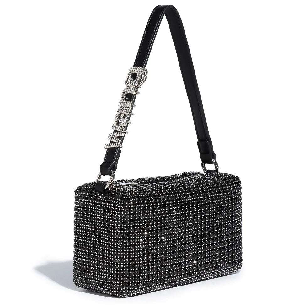 2025 Luxury Rhinestone Pearl Evening Bag for Women | Sparkly Stage Performance Purse | Elegant Dinner Party Clutch Crossbody Bag
