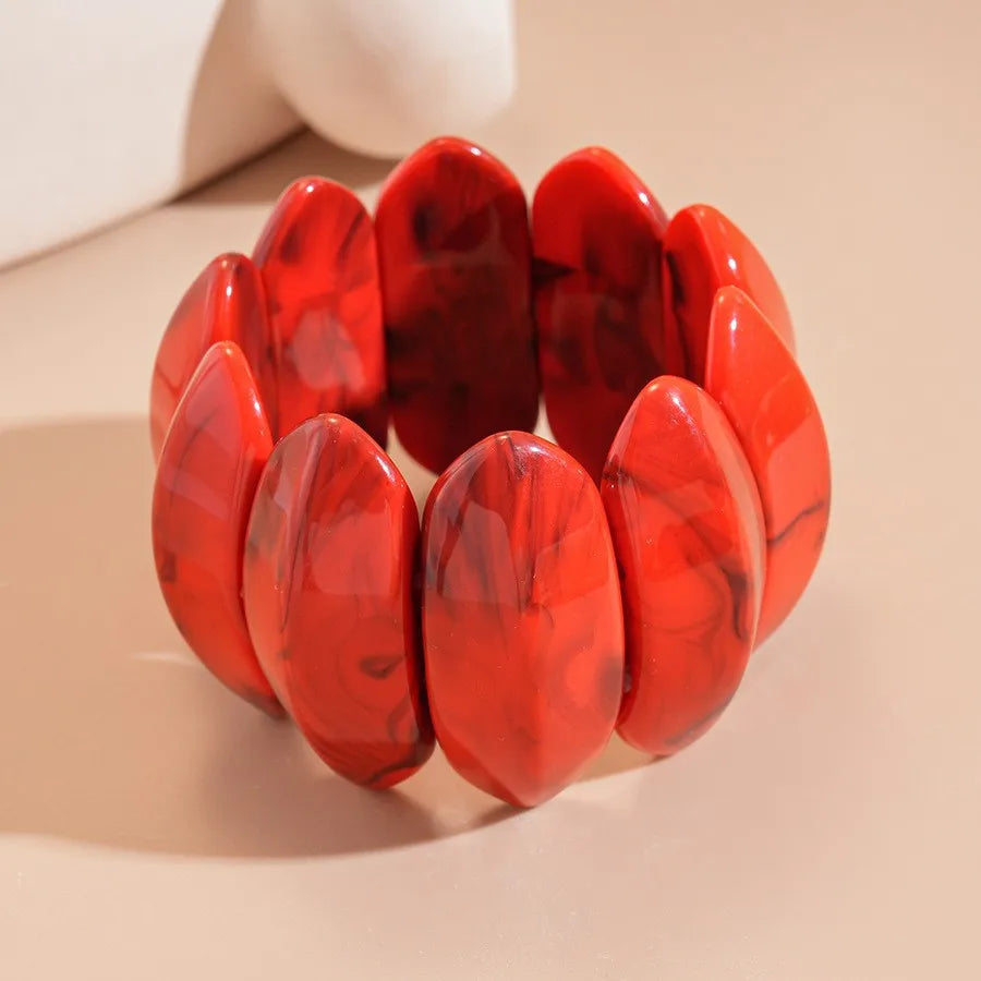New Trend Acrylic Irregular Geometric Exaggerated Chunky Bangles for Women Statement Charm Smudge Goth Bracelets Jewelry B1