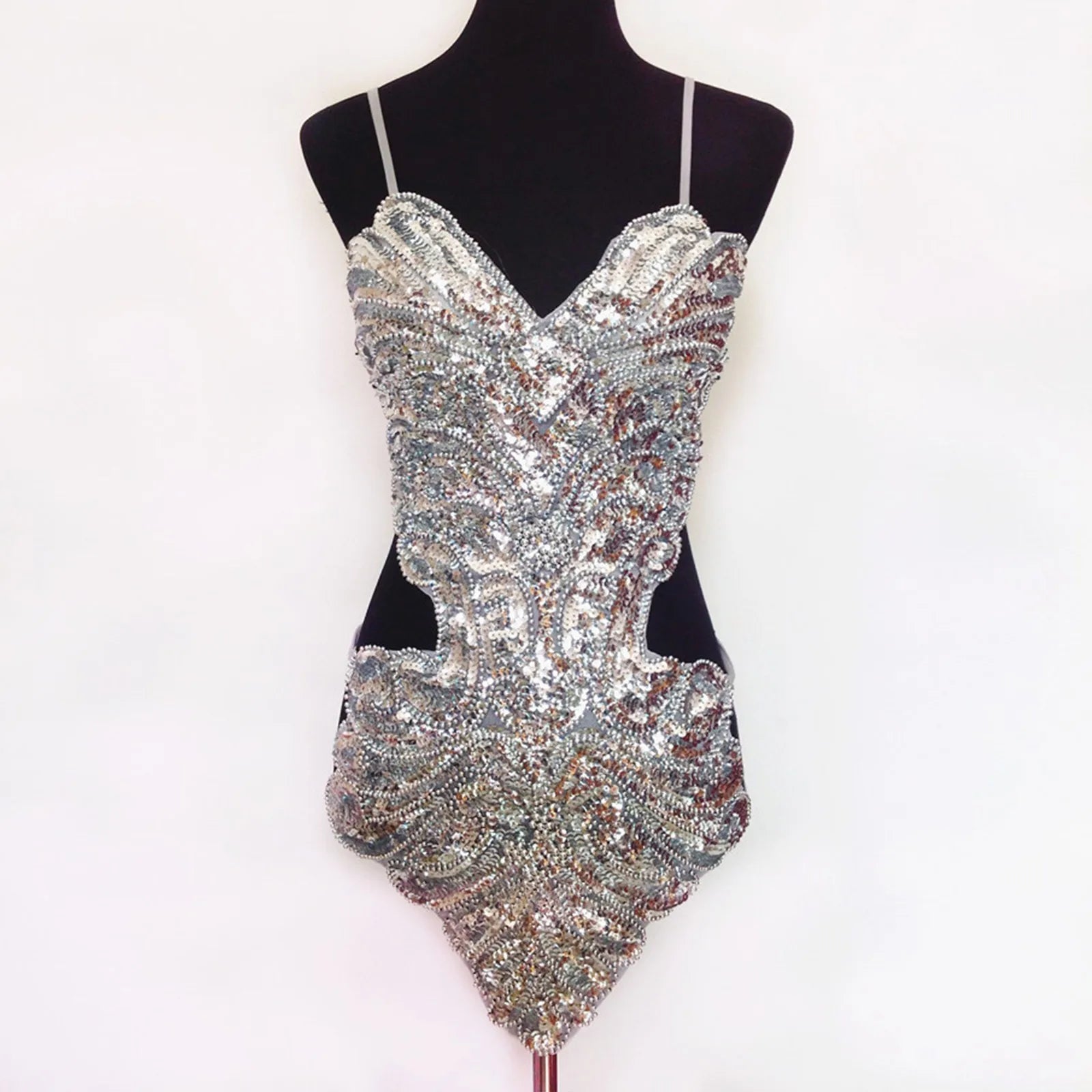 All Sequins Dance Costume Flashy Hip Wrap Performance Wear Women Dress Striped Midi Dress Sexy Dresses For Women Party Casual