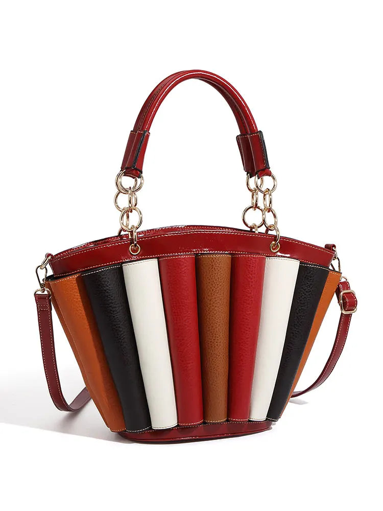 Bag Woman Large Capacity Leather Purse Fashion Designer Top Handle Handbags Women Crossbody Large Bags for Women,Metal Handle