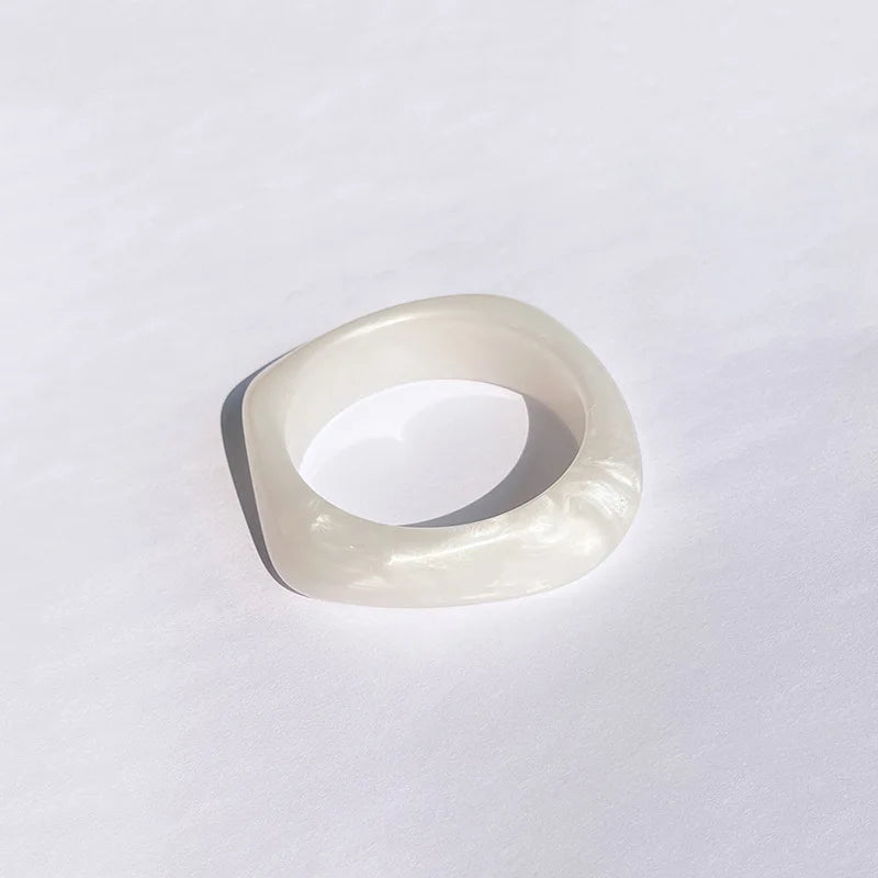 UJBOX Wholesale 63/65mm Size Irregular Square Acrylic Bangle Bracelet for Women Vintage Wedding Party Jewelry Waterproof