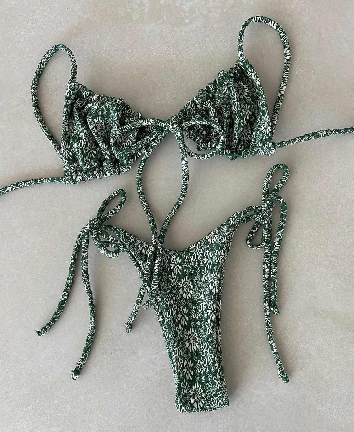 women's swimsuit loop strap bikini double face plain swimsuit sexy bikini swimming pool party essential NEW