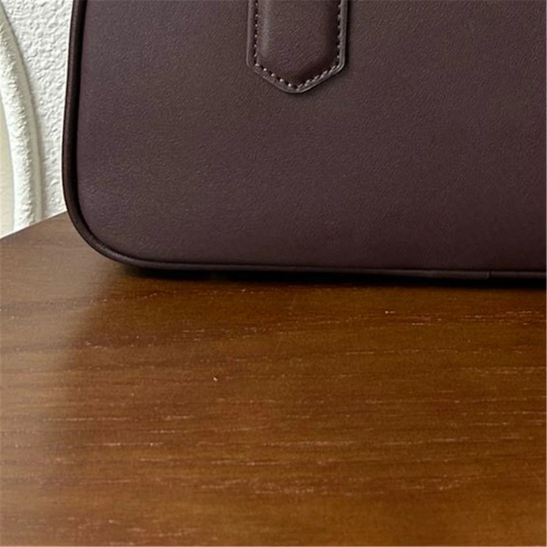 Portable Bowling Bag For Women Luxury Crossbody Bag Real Cowhide Leather Versatile Handbag Fashion Designer Lady Tote Bags