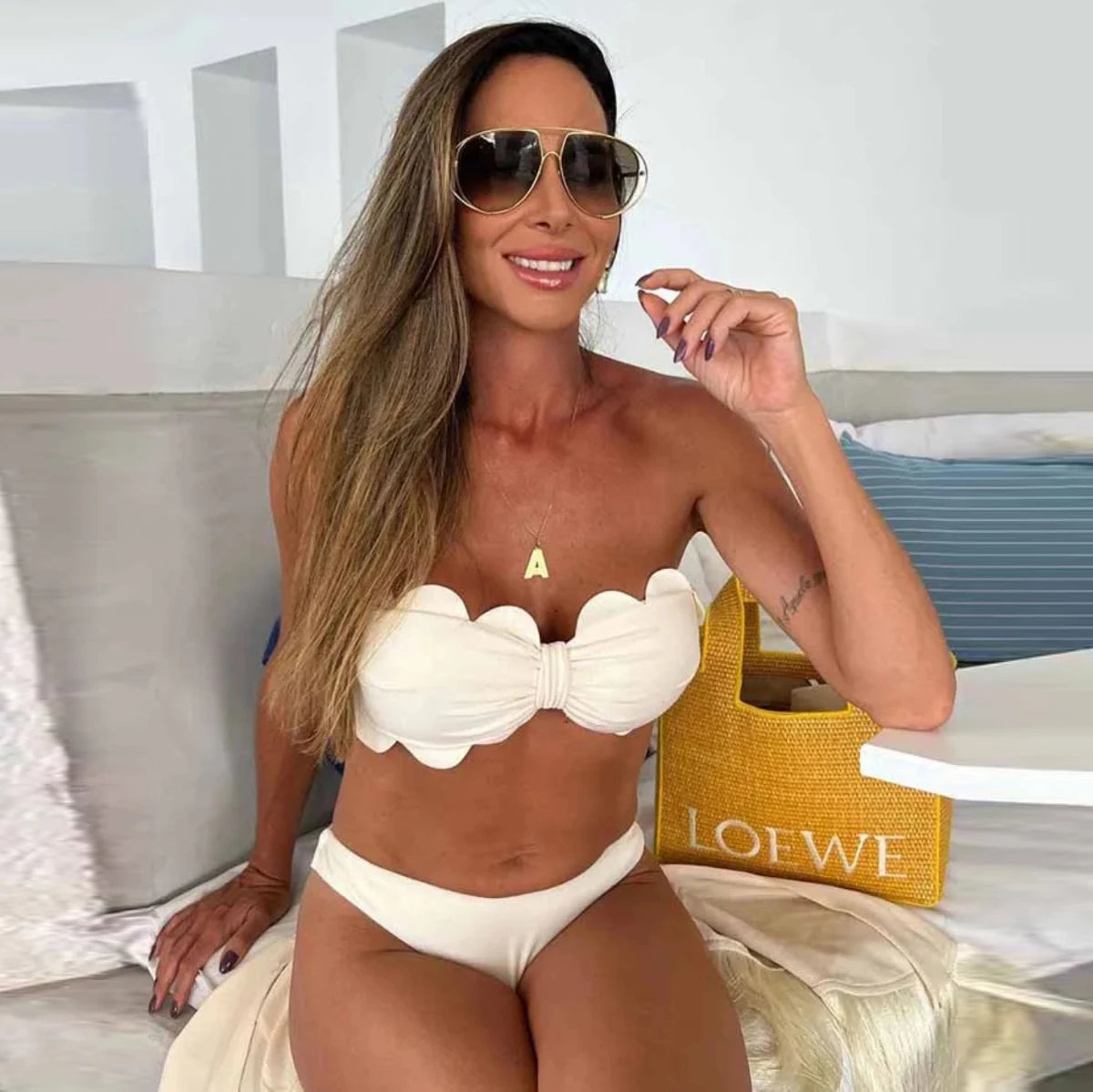 Black Sexy Bikini Pantdress Set Swimwear Women 2025 Off Shoulder SwimSuit Summer Ladies Bikini Dress Mesh Bathing Suit Beachwear