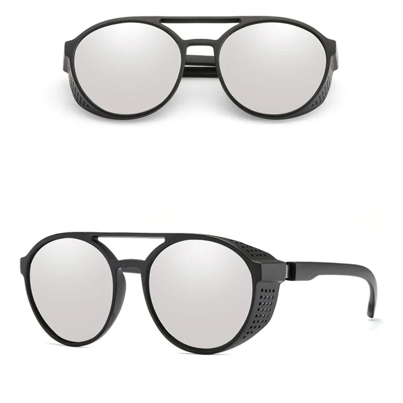 Men Fashion Round punk Sunglasses Women/Men 2022 Vintage Round Sun Glasses High Quality Brand Designer Sunglass de sol UV400