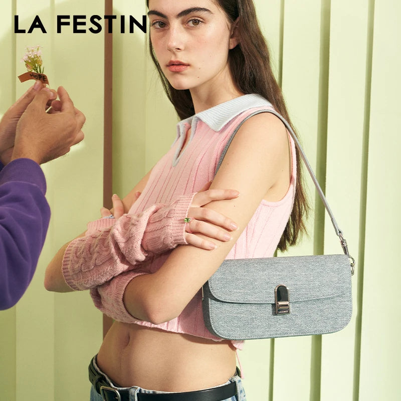 LA FESTIN Handbag Woman 2024 New Women's Bag Leather Bag Shoulder Bag Cross Bag Fashion Designer Luxury Bag Female Bags