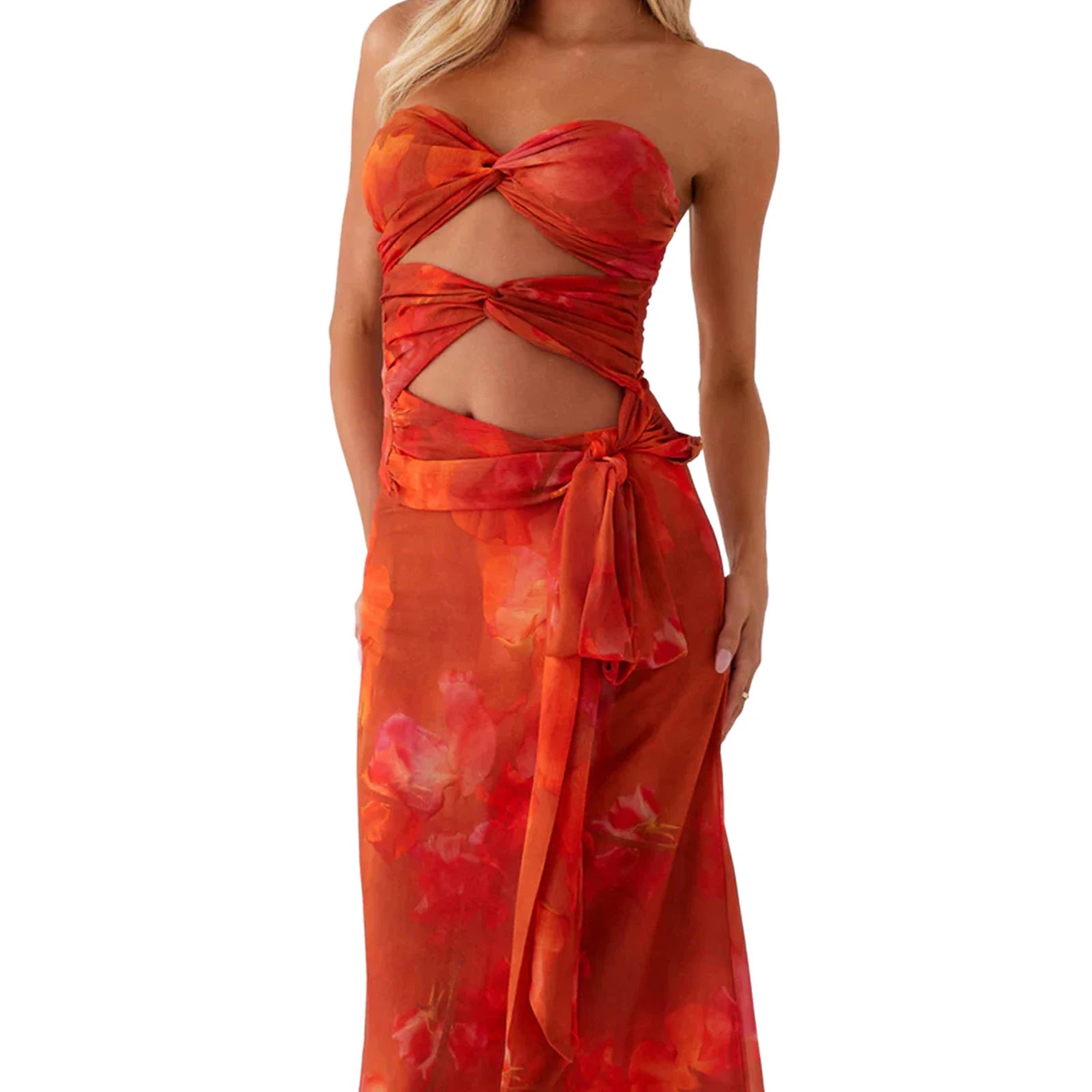 Women s Off Shoulder Ruffle Crop Tops Summer Boho Floral Print Elastic Tube Top Sexy  Fit Blouse Shirt