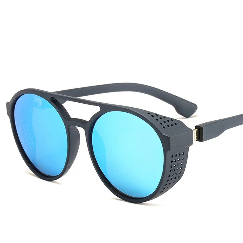 Men Fashion Round punk Sunglasses Women/Men 2022 Vintage Round Sun Glasses High Quality Brand Designer Sunglass de sol UV400