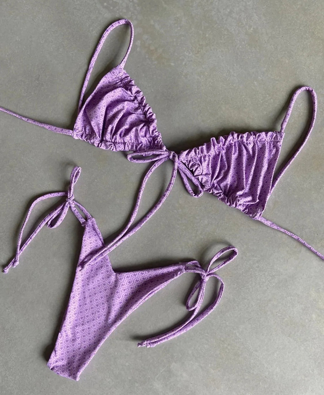 women's swimsuit loop strap bikini double face plain swimsuit sexy bikini swimming pool party essential NEW
