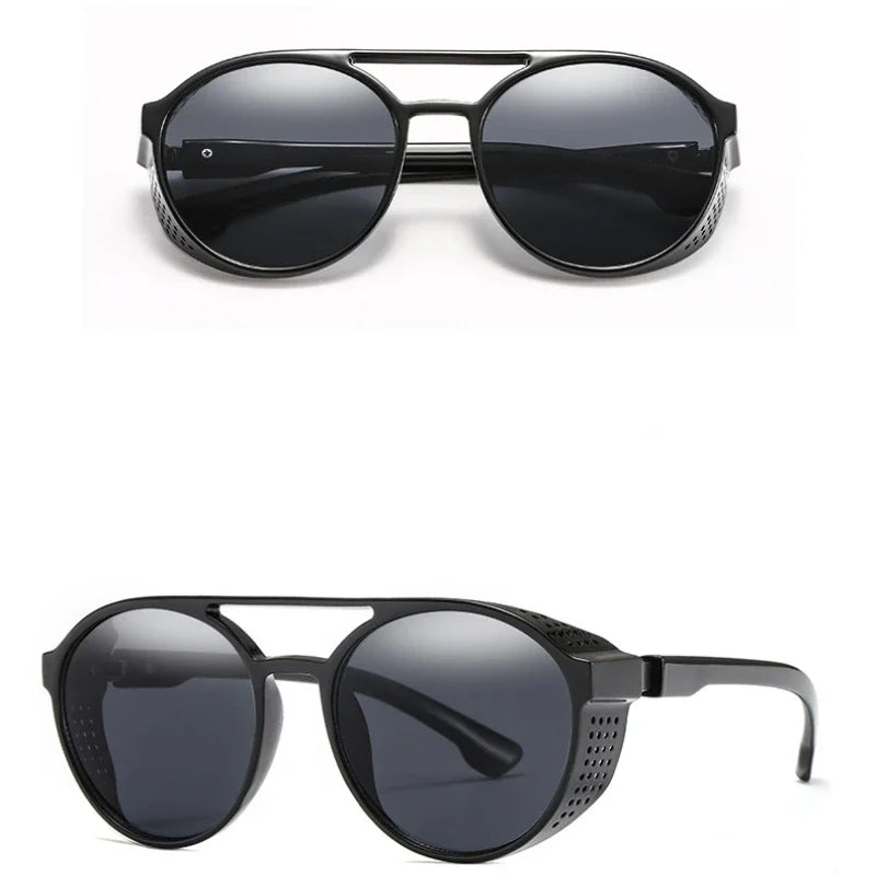 Men Fashion Round punk Sunglasses Women/Men 2022 Vintage Round Sun Glasses High Quality Brand Designer Sunglass de sol UV400