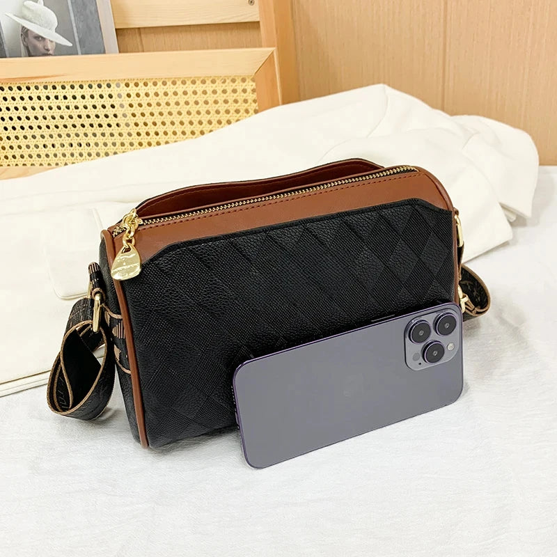 Luxury High Quality Women Messenger Bag Famous Designer Lady Shoulder Bags Fashionable Checkered Trendy Crossbody Bolsas Sac A