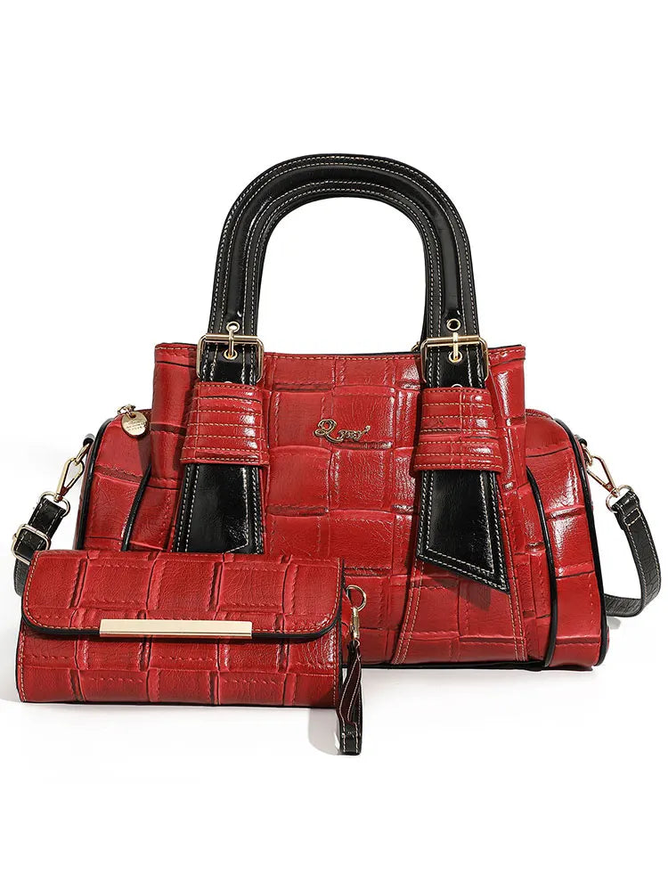 Bag Woman Large Capacity Leather Purse Fashion Designer Top Handle Handbags Women Crossbody Large Bags for Women Set with Wallet
