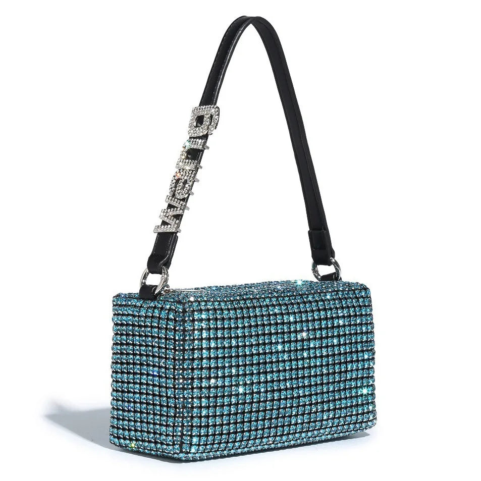 2025 Luxury Rhinestone Pearl Evening Bag for Women | Sparkly Stage Performance Purse | Elegant Dinner Party Clutch Crossbody Bag