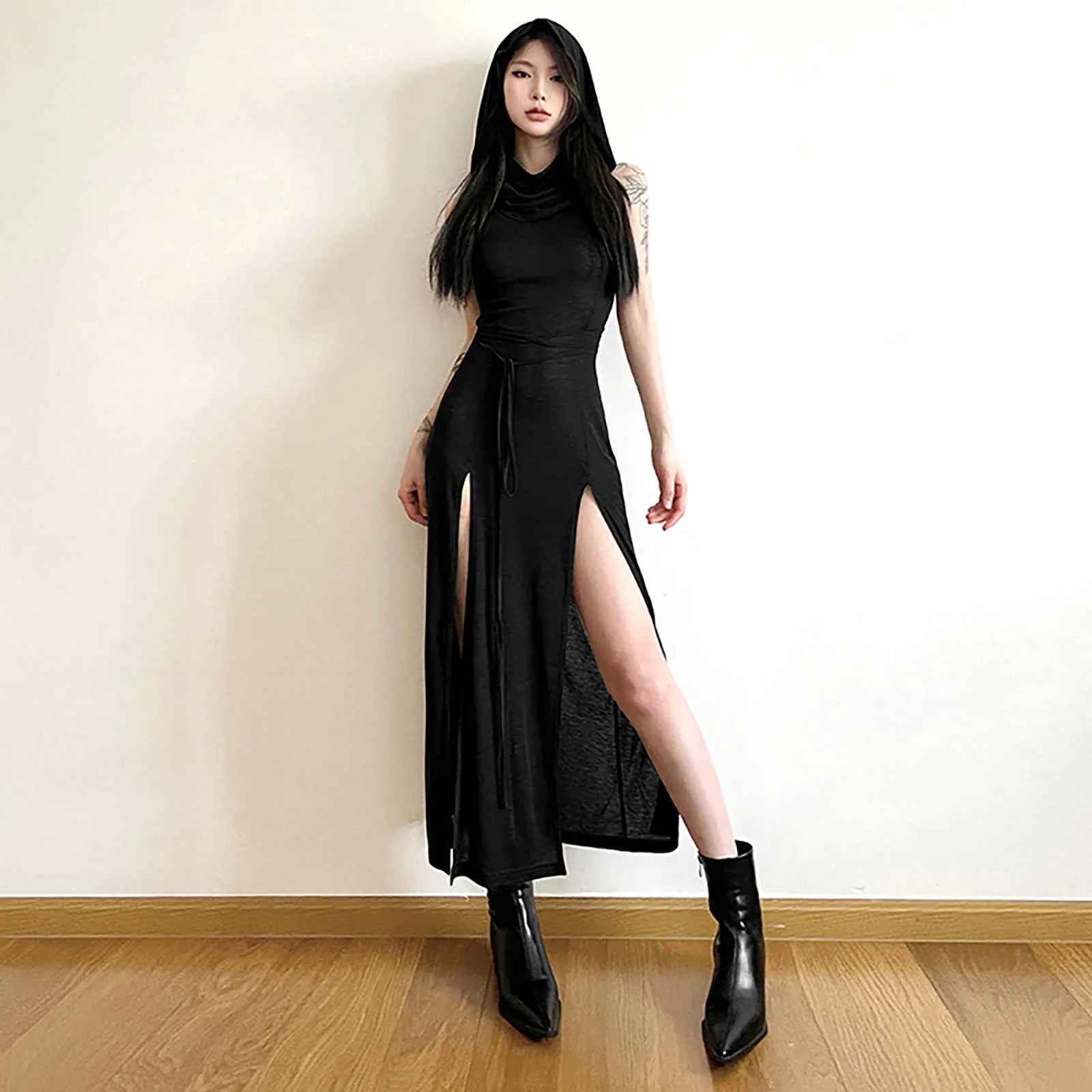 Dresses For Formal Occasions Women'S Summer Fashion Personality New Hooded Loose Solid Color Vestidos En Oferta LiquidacióN
