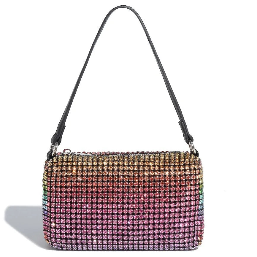 2025 Luxury Rhinestone Pearl Evening Bag for Women | Sparkly Stage Performance Purse | Elegant Dinner Party Clutch Crossbody Bag