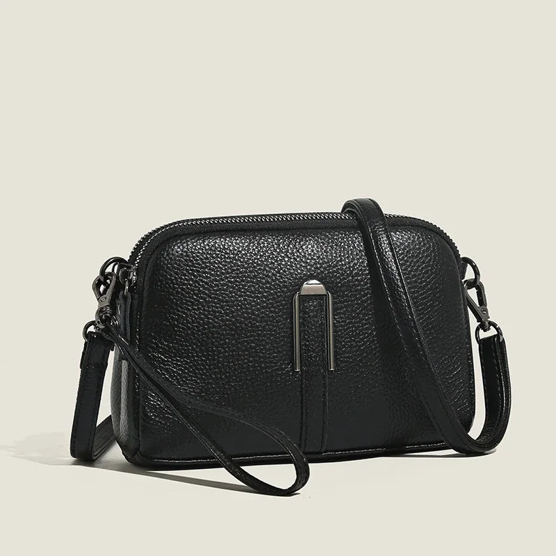 100% Genuine Leather Bag Luxury Women's Crossbody Bags for Woman Mom Female Solid Color Clutch Phone Shoulder Messenger Bag Sac