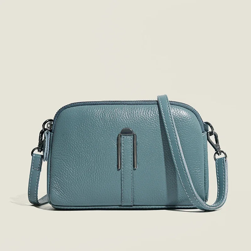 100% Genuine Leather Bag Luxury Women's Crossbody Bags for Woman Mom Female Solid Color Clutch Phone Shoulder Messenger Bag Sac