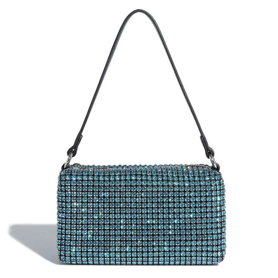 2025 Luxury Rhinestone Pearl Evening Bag for Women | Sparkly Stage Performance Purse | Elegant Dinner Party Clutch Crossbody Bag