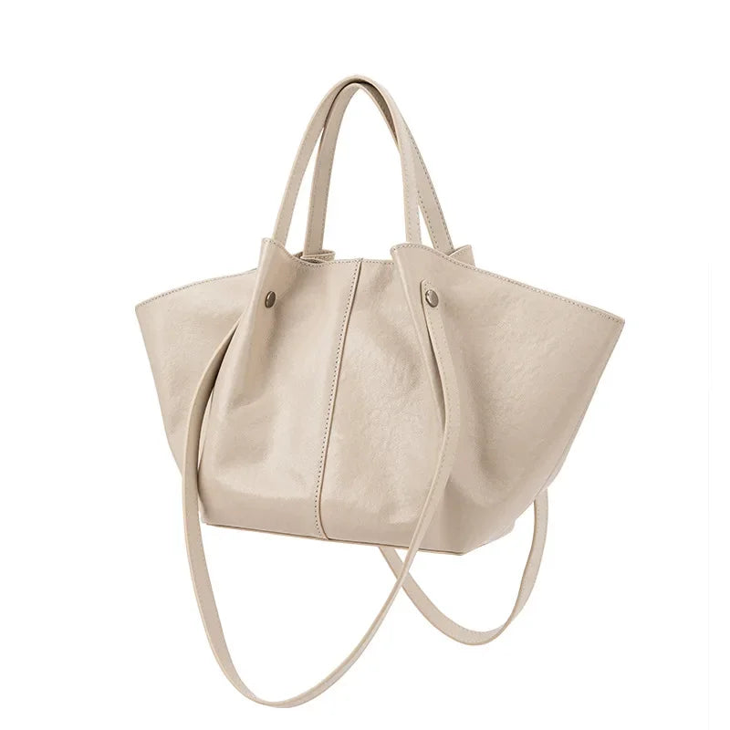 Motingsome Top Qualuty Shoulder Bag Woman Tote Crossbody First Layer Real Plant-tanned Leather Cowhide Wing Shape Mini Handbag