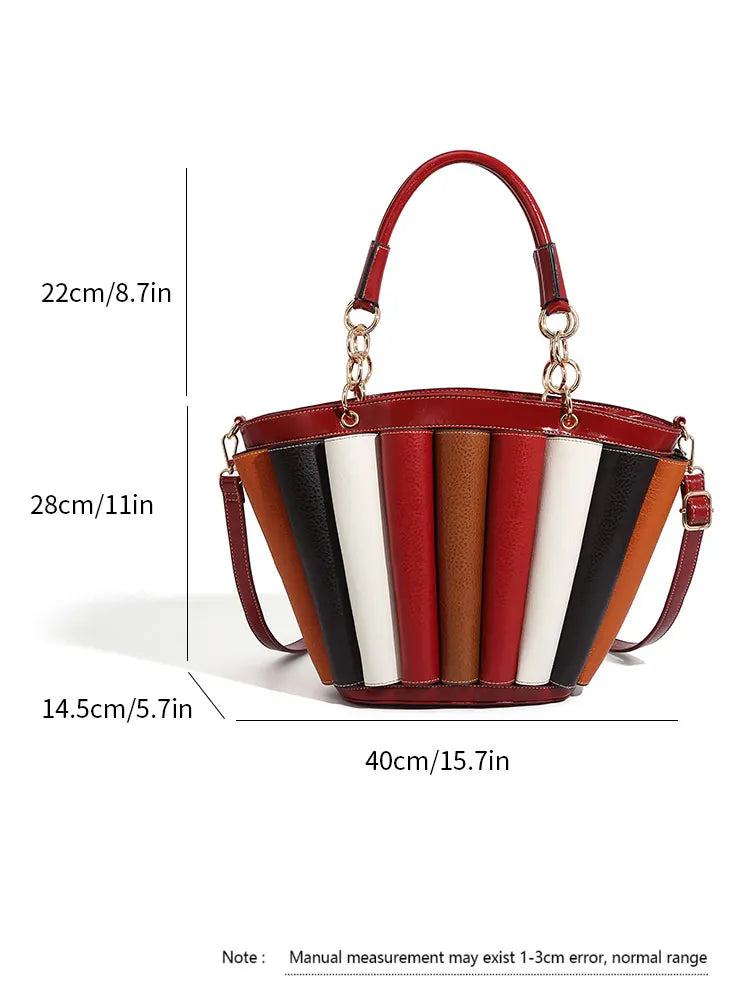 Bag Woman Large Capacity Leather Purse Fashion Designer Top Handle Handbags Women Crossbody Large Bags for Women,Metal Handle