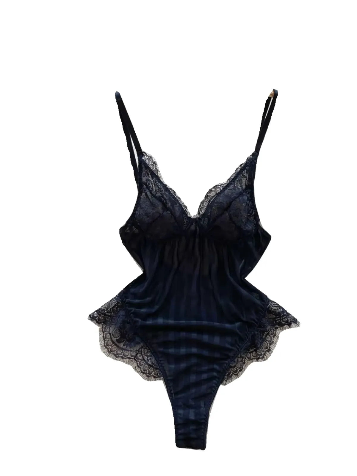 ssTss Black Vest Sling Bodysuit Women's Sexy Backless Mesh Lace Design Slim Fit Body Tight One-pieces Top Lingerie Rompers
