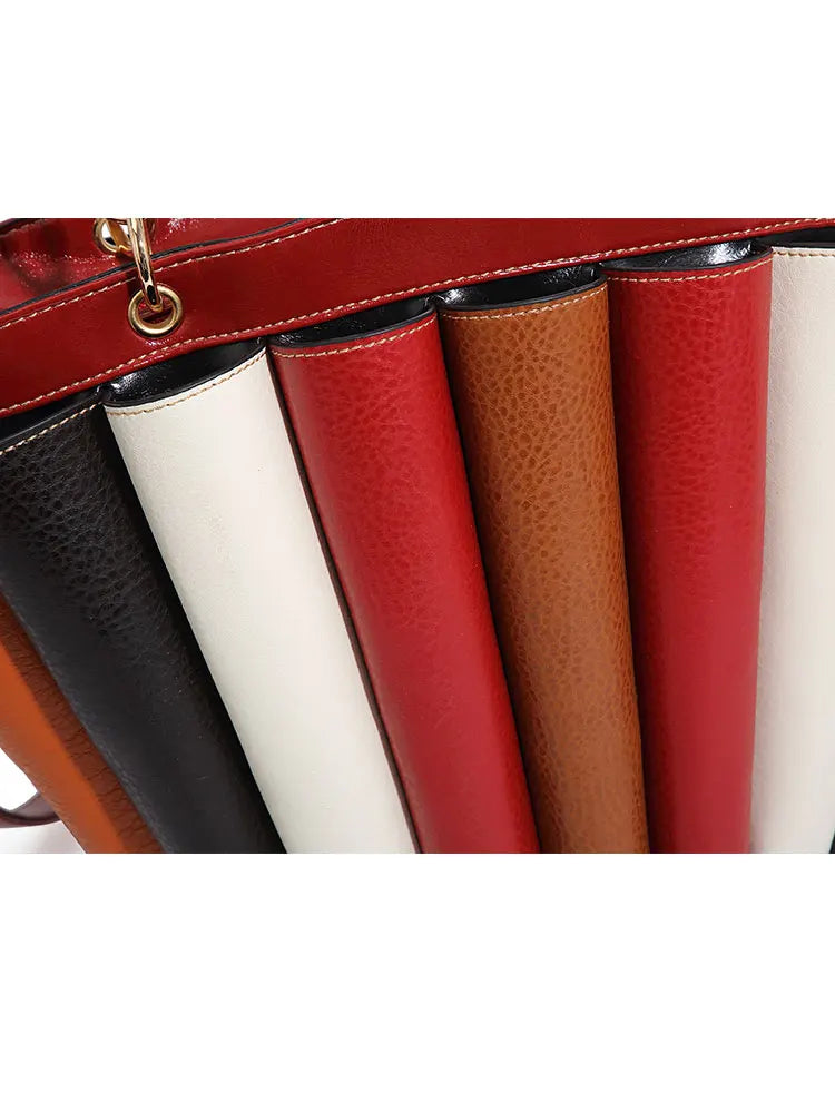 Bag Woman Large Capacity Leather Purse Fashion Designer Top Handle Handbags Women Crossbody Large Bags for Women,Metal Handle