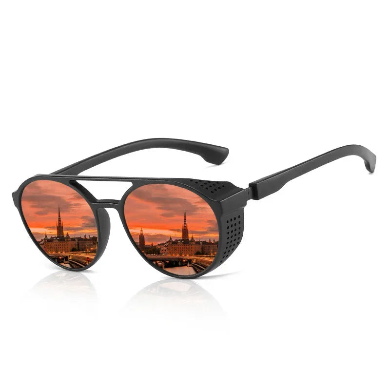 Men Fashion Round punk Sunglasses Women/Men 2022 Vintage Round Sun Glasses High Quality Brand Designer Sunglass de sol UV400