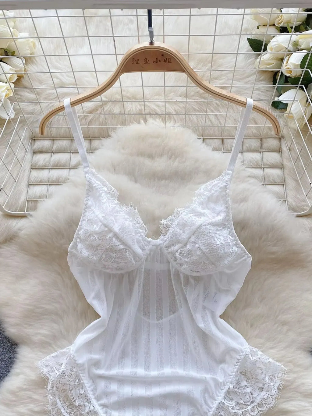 ssTss Black Vest Sling Bodysuit Women's Sexy Backless Mesh Lace Design Slim Fit Body Tight One-pieces Top Lingerie Rompers
