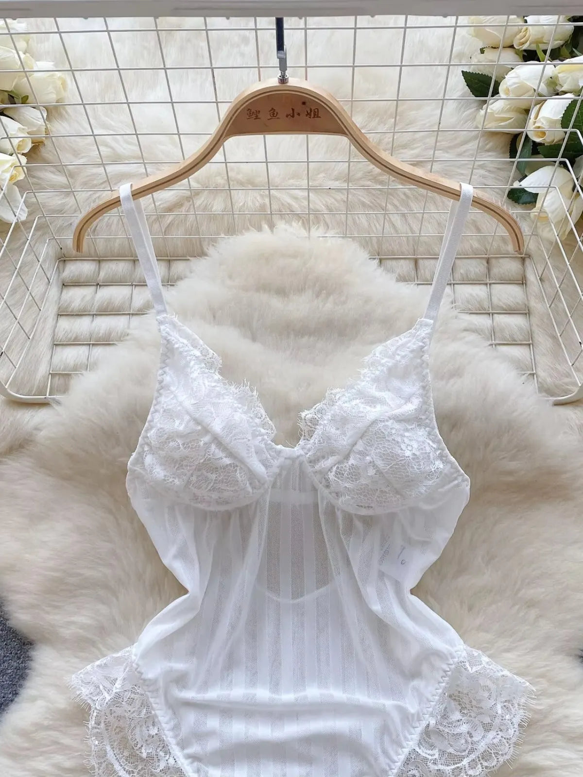ssTss Black Vest Sling Bodysuit Women's Sexy Backless Mesh Lace Design Slim Fit Body Tight One-pieces Top Lingerie Rompers